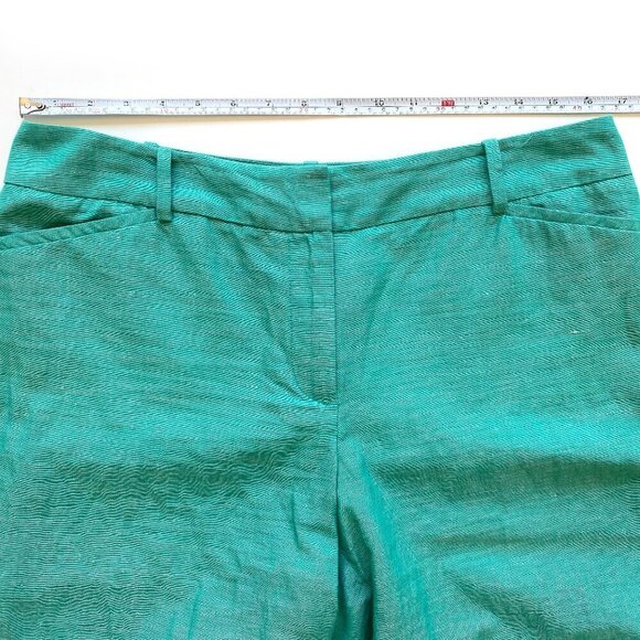 Talbots Shorts Linen Blend Size 8 Green 10.5” Inseam Bermuda Resort - Picture 8 of 10
